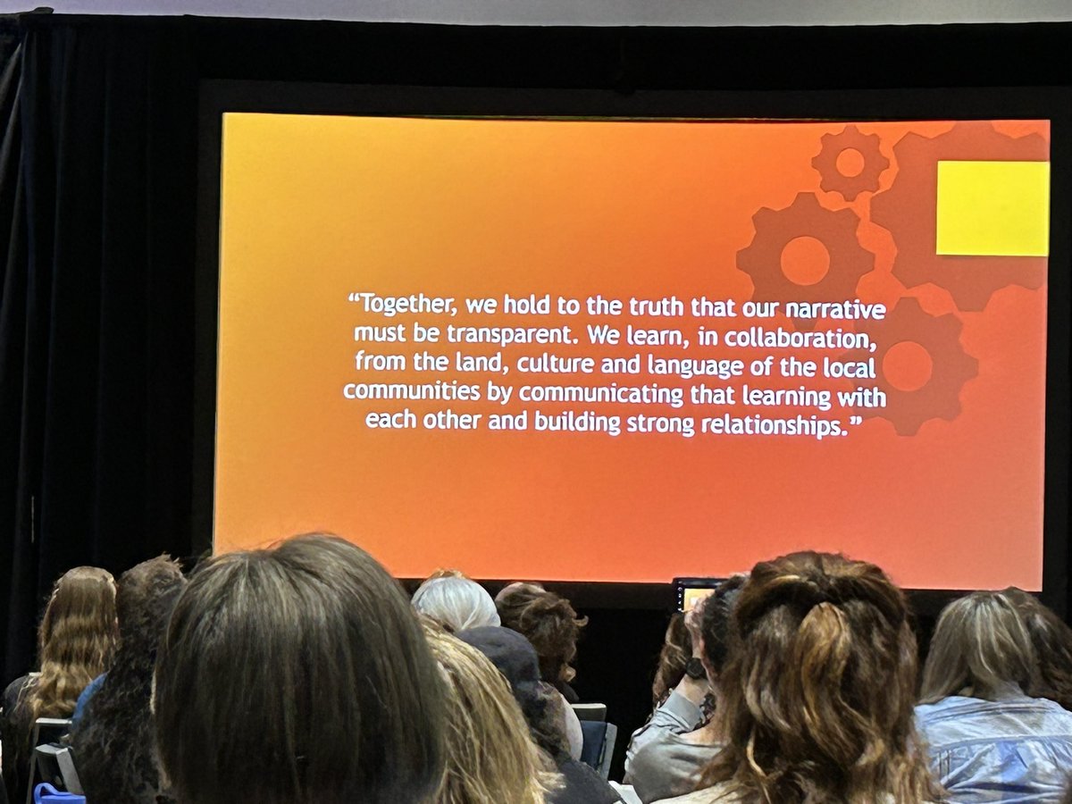 Crucial questions from Leona Prince &amp; Dustin Louie: decolonization has occurred over a short timeline, how can we truly open ourselves up to change &amp; acknowledge the possibility that our practices are still in line with coloniality?  Whose stories matter? <a href="/noiie_bc/">NOIIE</a> #noiie2023
