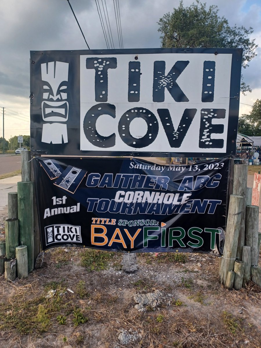 Come out to Tiki Cove today for our Cornhole Tournament. Sign in starts at 1pm, and game play starts at 2p.  50/50 raffle and auction baskets.  Be there or be square.

Go Gaither!!