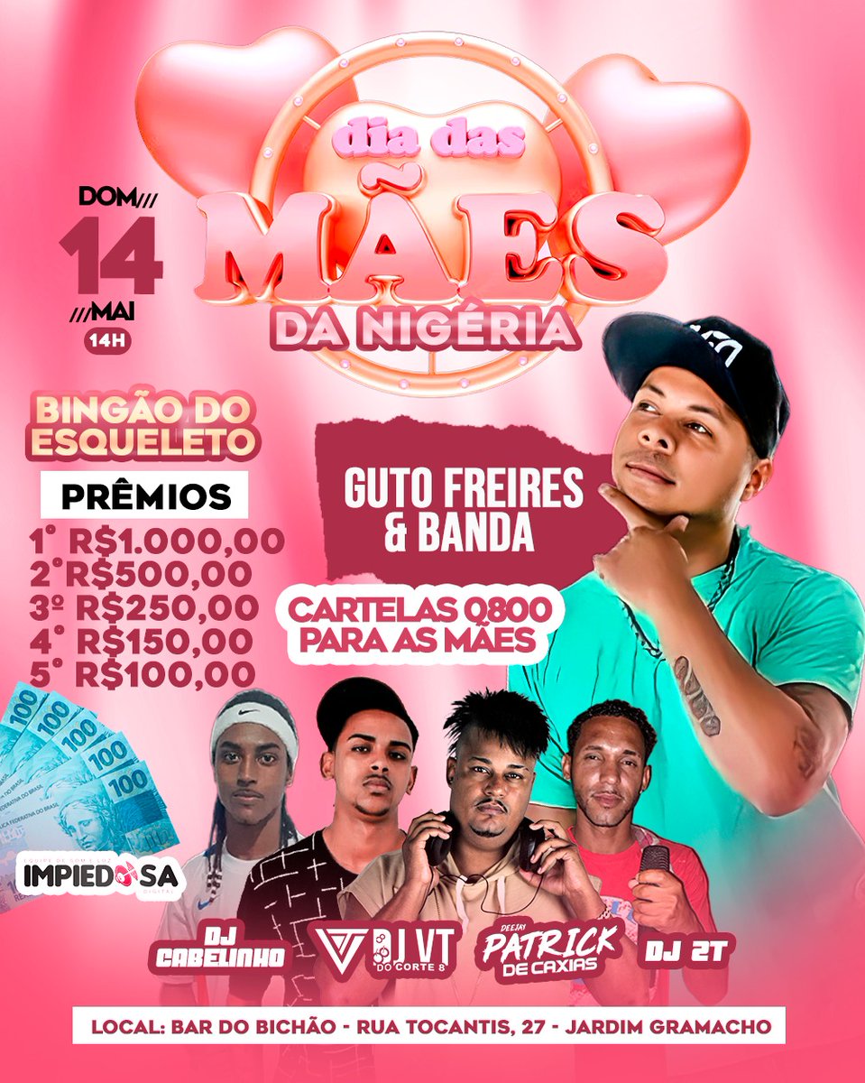 BAILEDANIGERIA_'s tweet photo. 🇳🇬 DIA DAS MÃES NO #JG VEM 🇳🇬
🎤 PAGODE AO VIVO + UM SUPER BINGO 0800 PARA TODAS AS MAMÃES #BROTEM TUDO NO ESQUELETO #BAR_DO_BICHÃO 
@bigode_jardim @2t_jardim @djvtdocorteoito @Cabelinho_021_ https://t.co/tjsKrTsX9l