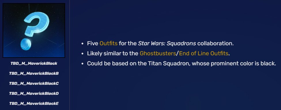 RT @Shanyshdw: I wonder why they scrapped the Star Wars Squadrons collab, these skins would be very cool https://t.co/Trxen94rHb