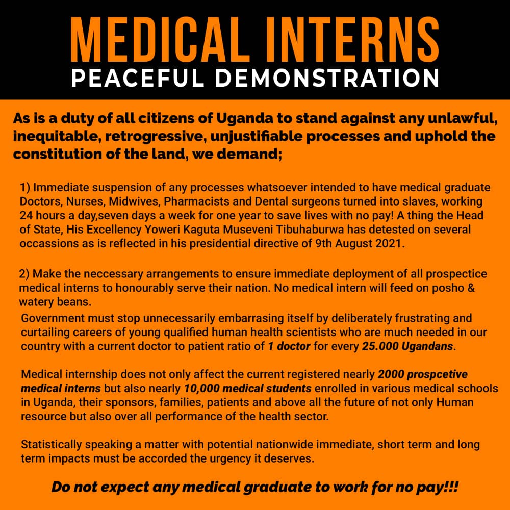 DrLogiel's tweet photo. We have written messages to you @AnitahAmong @RobinahNabanja_ @KagutaMuseveni @JanetMuseveni
In the late hours of the nights calling for interns deployment with pay in vain. we are willing to come to the streets maybe the streets will listen to Ugandans who need health. https://t.co/vxRpDGObFP