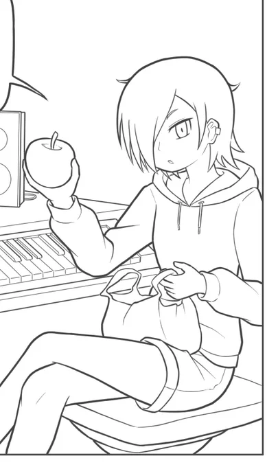 ミアちゃんはすごく描きやすい
やっぱり片目が隠れているからかな? 
