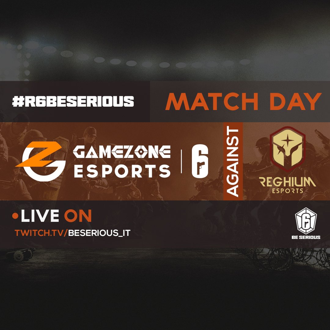 GameZoneASD's tweet image. #R6BeSerious MATCHDAY 🏆

Ieri abbiamo giocato con
🆚 @reghiumesports 
🕗 12 Maggio - 21.00
🔴 TROVATE QUA IL VOD della partita 
twitch.tv/videos/1818020…

#GoGZ🧡🖤
@BeSeriousR6 @Rainbow6IT