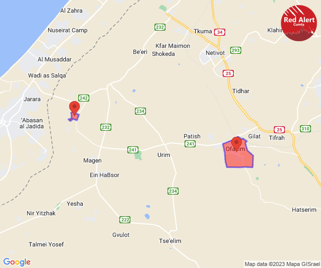 CumtaAlertsEng's tweet photo. Red Alert [13/05/2023]:

19:14:
Ofakim

19:15:
Ein HaShlosha

Sent via @CumtaAlertsEng https://t.co/S0kzvtRwQj