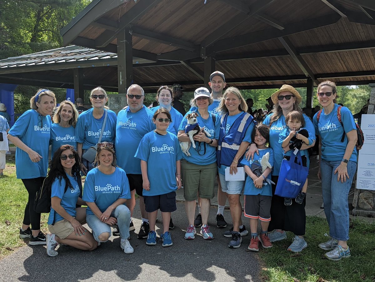 Fun walk this morning with some of my Dobbs colleagues to support BluePath Service Dogs For Autism!  #WalkTheBluePath