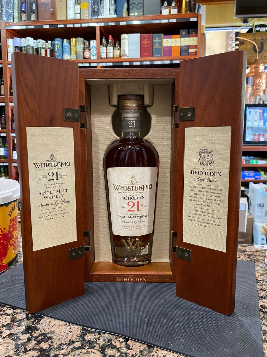 Behold the beholden: The first-ever super-aged North American Single Malt. Aged for 21 long years, finished in WhistlePig Rye barrels bringing savory spice and subtle smoky notes, a game-changer for progressive palates. Available now! #whistlepig #TheBeholden #whiskeylover
