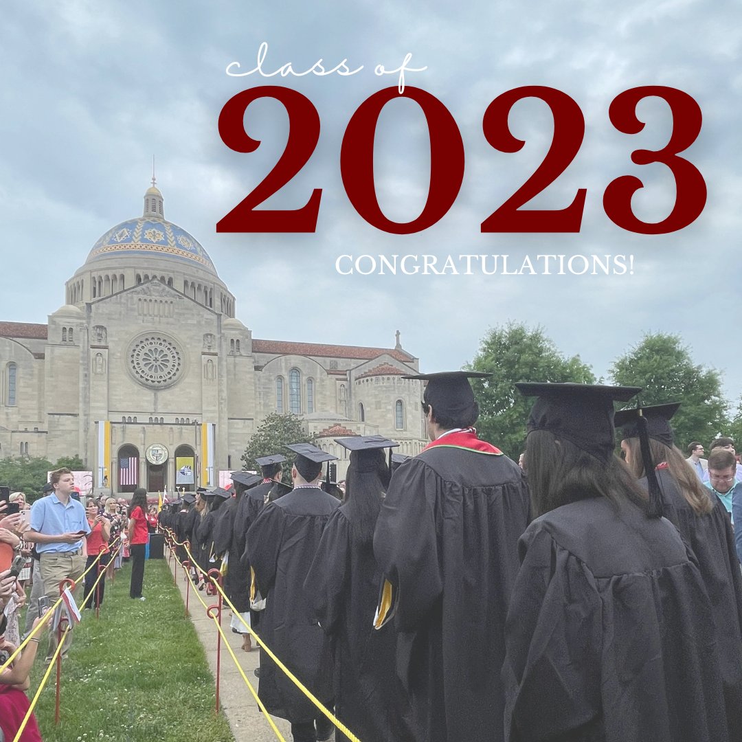 Congratulations, Graduates! 🎓 🎉 🙌  Here's to your next adventure...but always remember your home here at CatholicU! ❤️ 

You did it #CatholicUGrad23!