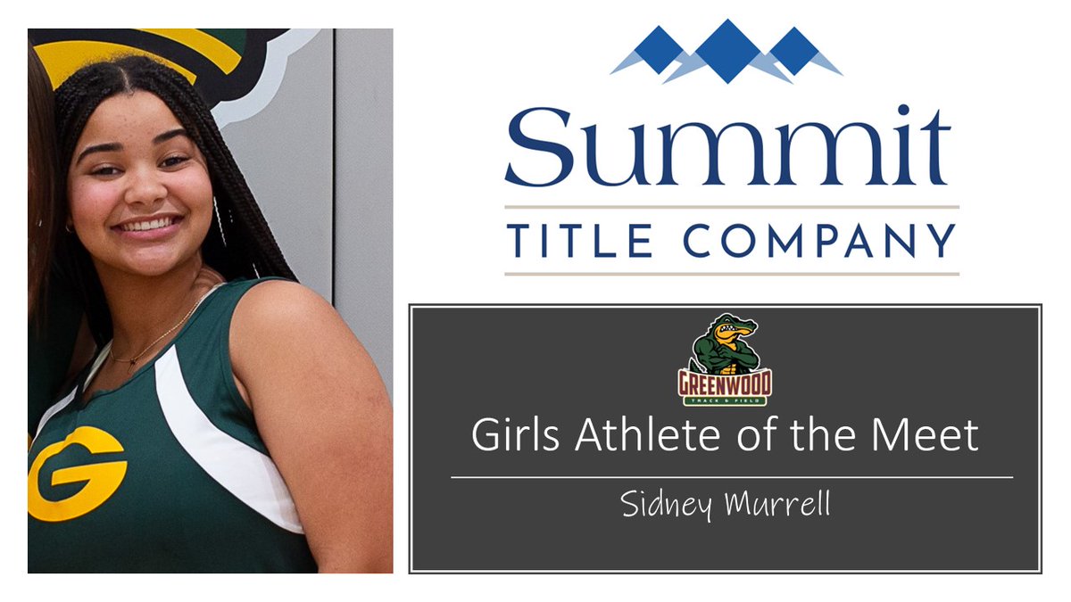 Our Summit Title Company Warren Co. Field Meet Girls Co-Athletes of the Meet are <a href="/hannah_boddeker/">hannah boddeker</a> &amp; <a href="/sidneymurrell21/">Sidney Murrell</a>! Each scored 7 points to lead our girls team in scoring. Hannah:🥈Triple Jump,🥉High Jump &amp; 4th Long Jump. Sidney:🥇Shot Put,🥉Discus.🐊