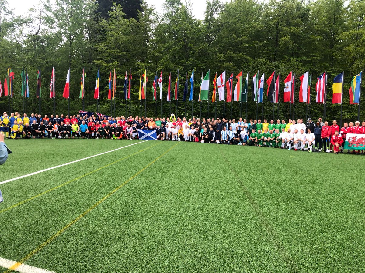 A pleasure to represent England 🏴󠁧󠁢󠁥󠁮󠁧󠁿 over60s in the Super Masters World Cup at FIFA headquarters in Zurich. As FIFA says - Football Unites the World ⚽️