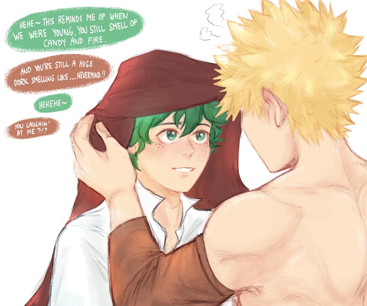 endthisdream's tweet photo. bkdk a/b/o fantasy au

The Dragon Prince wraps a red cloth around the omega he’s known since puphood. It reminds them of the warm, carefree days of their youth.

— of moments where they’d pretend to get married after vanquishing an imagined Great Evil. https://t.co/LajlNFB1Ze