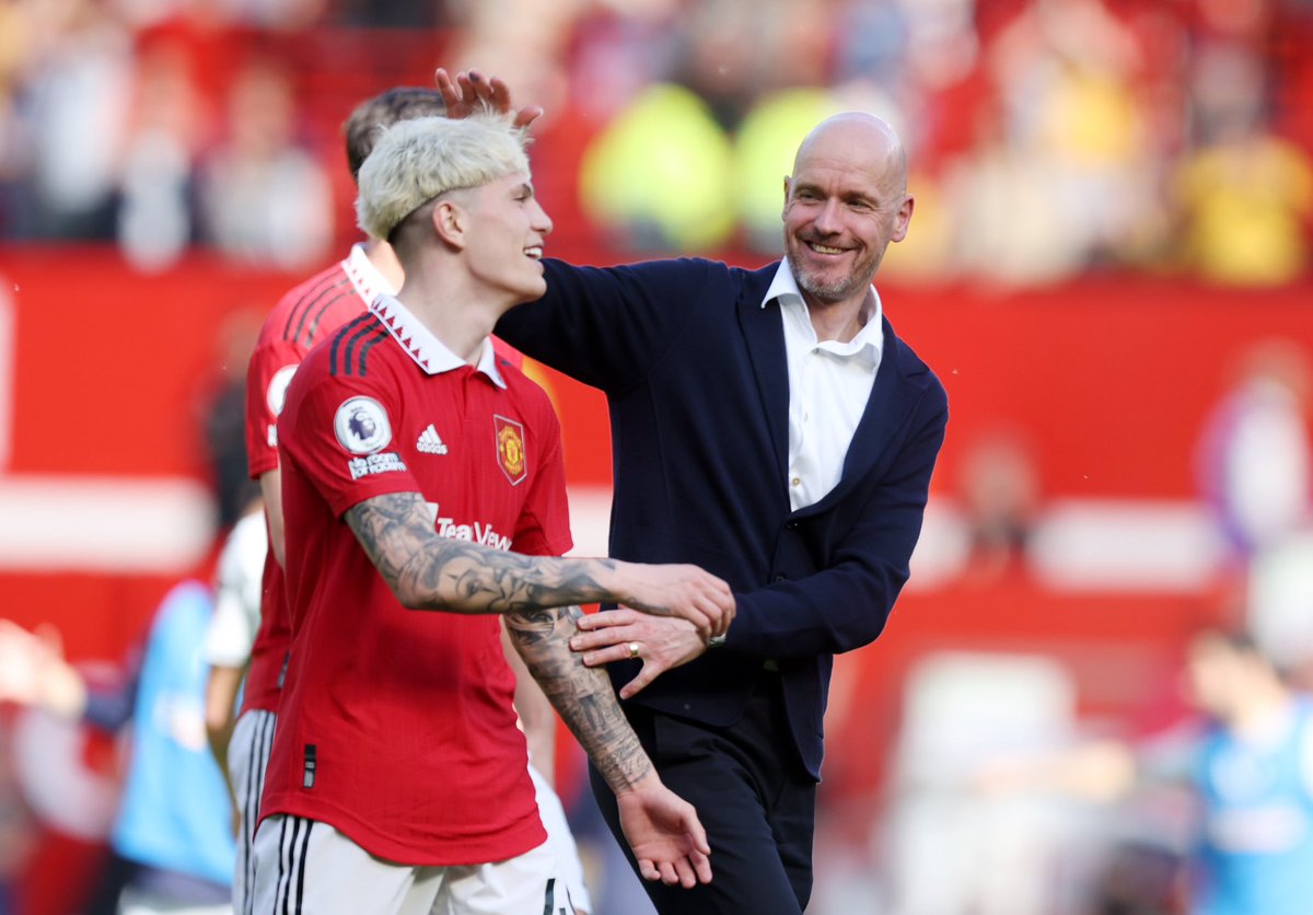 FabrizioRomano's tweet photo. Alejandro Garnacho on his first season with #MUFC senior squad 🔴✨

◉ 3 Premier League goals, 2 assists;

◉ 3 goals in other competitions;

◉ 32 appearances;

📑 New contract until June 2028, signed;

🇦🇷 Called up by Argentina national team;

…born July 2004 — he’s still 18. https://t.co/lixHZivUHD