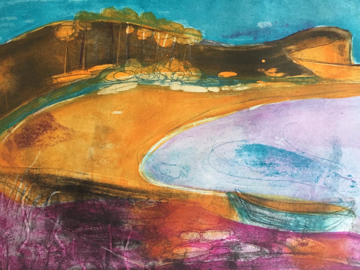 LouiseD_etcher's tweet photo. ‘Summer Shorelines’ 50 x 70cms etching all part of a collection of work in a different venue - will keep you all posted! Have a sunny 😎 weekend #prints #printmaking #fineartprints #modernprints #printcollector #printsforyourhome #printsforsale #etchingprints https://t.co/Eq7lkoqpXv