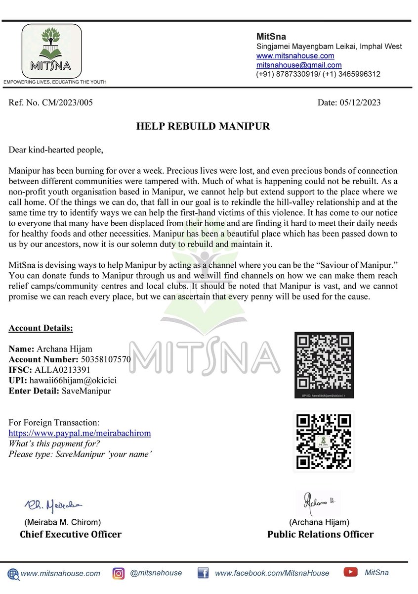 Please #help #rebuild #manipur

#ManipurOnFire #SaveManipur