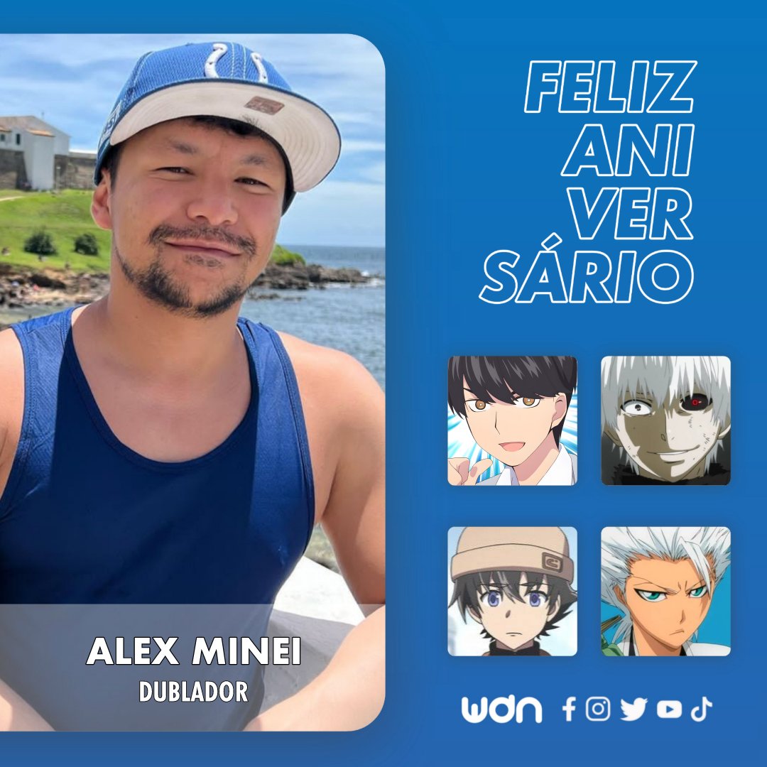 Funimation - Ele é o Alex Minei, a voz do Ken Kaneki de Tokyo