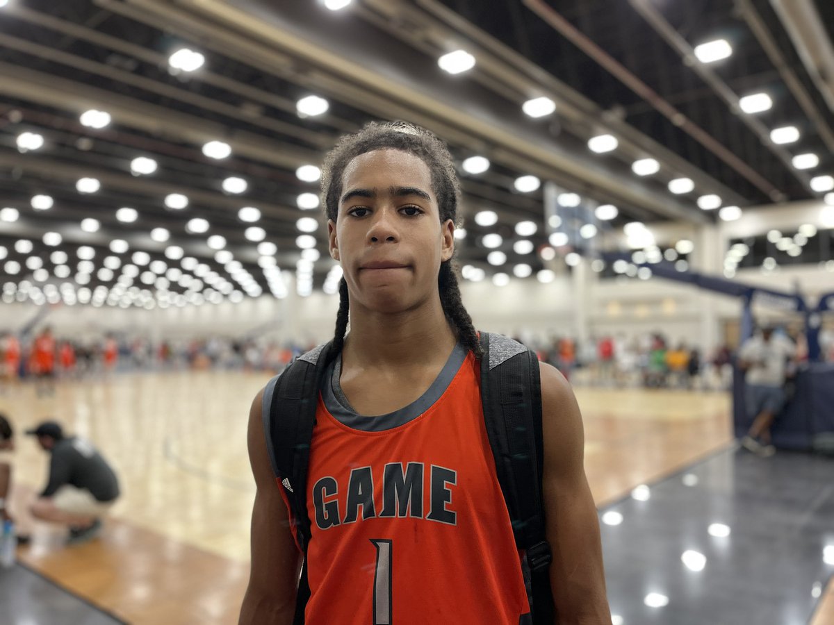 hoopseen's tweet photo. Kevin Savage (@KevinSavage_K3) is so good at the PG spot for @gameeliteatl 2026. He’s an 8th grader who’s mature beyond his years, and he’s playing up in 16U this weekend. He does a great job when it comes to facilitating and getting everyone in positions to be successful. Steady https://t.co/1e30EL2kek
