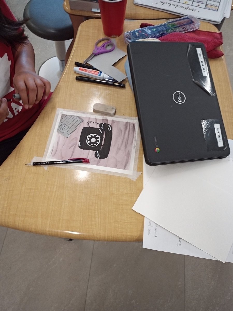 It has been awhile since I posted about <a href="/MlleShattler/">Mlle Shattler</a> 's amazing 5/6 class. They are working on their final watercolour piece showcasing all their skills to show growth,change, or evolution in 3 or 4 panels. Their energy, support, and inquiry inspires me everytime. <a href="/ddwhdsb/">Dr. David R. Williams Public School</a>