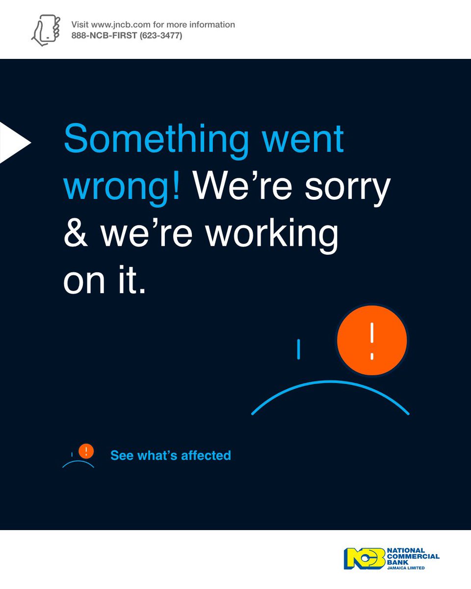 ncbja's tweet image. We know some of you are experiencing issues with online banking and mobile app access. 

We apologise for the inconvenience! Our team is working hard to resolve the issue as soon as possible. 

Thank you for your patience and understanding!

....
#systemupdate #customeralert