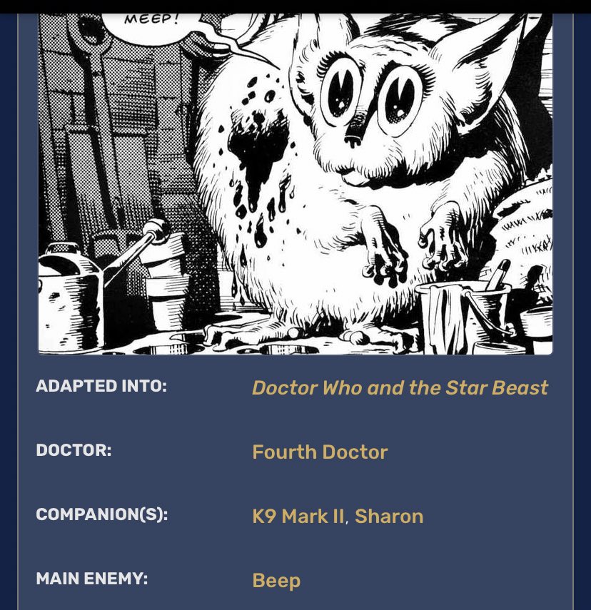 Doctor Who Art Print The Star Beast I Am The Meep – Merchandise Guide - The  Doctor Who Site