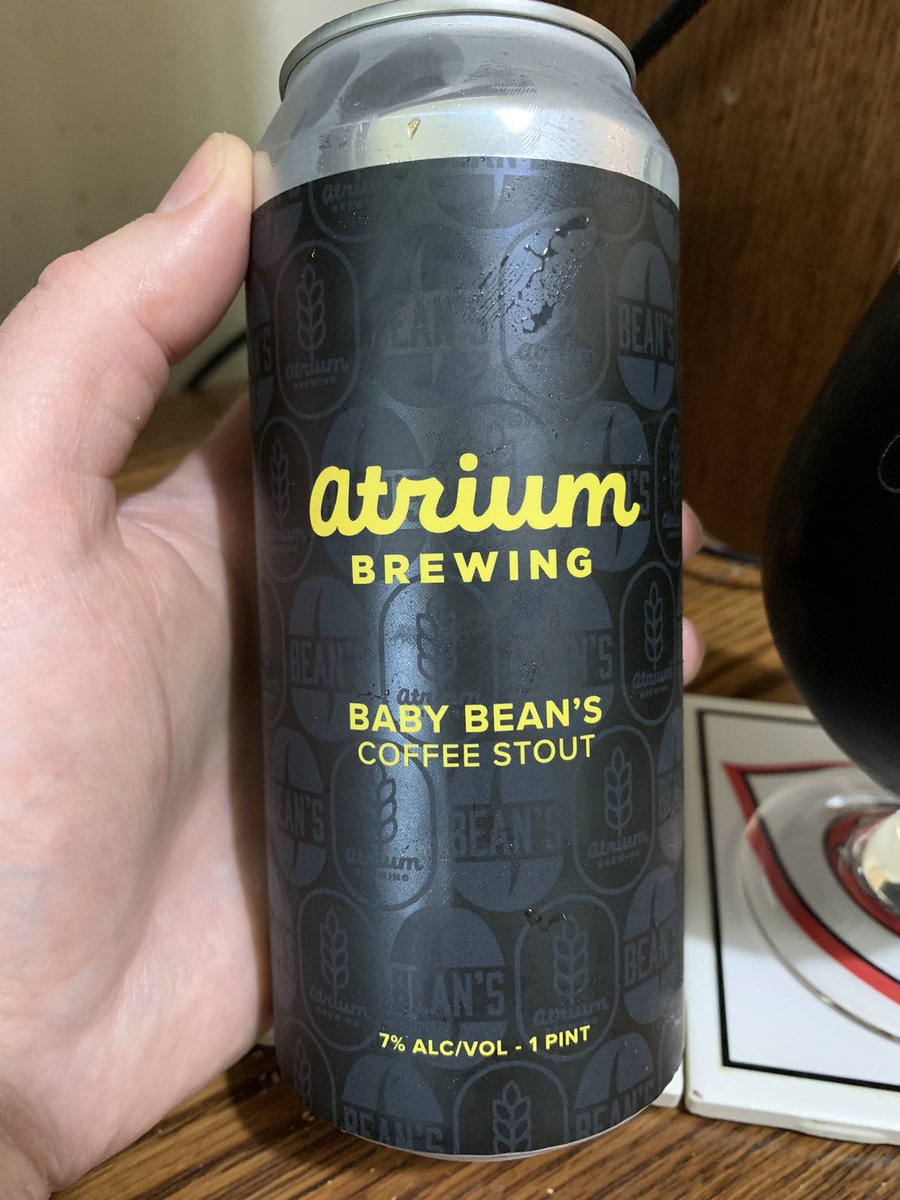 RealBMaxwell's tweet photo. Starting #stouturday with #AtriumBrewing #BeanCoffee Baby Beanโs โ๏ธ Stout ๐๐ป๐๐ #CraftBeer #kentuckybeer @impopsy @RJellyman @Kubrickx @PaulOBrien10 @CorkBeer @AndyKenny27 @RobFromInternet @JonMontag @Just4BeerLovers @Senor_Greezy @ASFreed @1SickAssFool @MakDPostmodern https://t.co/PzIZS7hZqa
