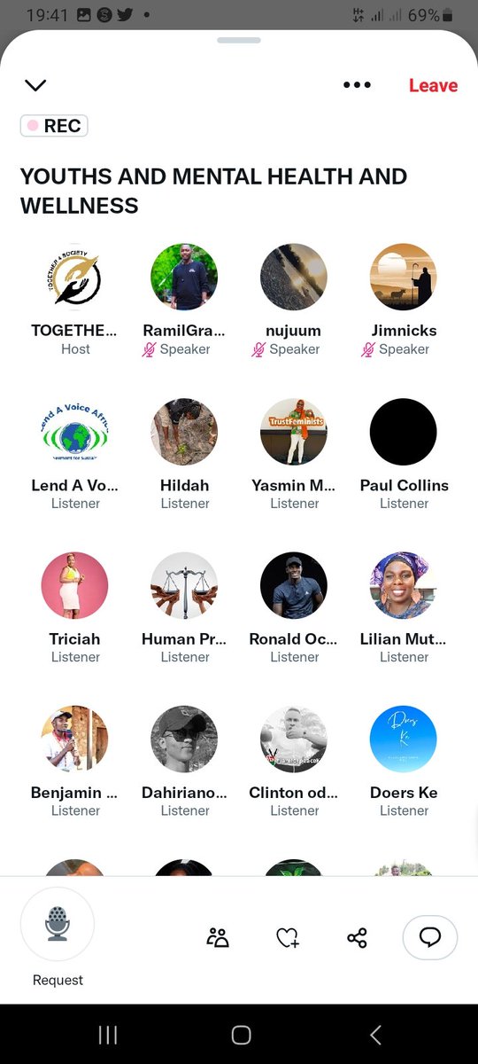 Twitter space conversation on Young people's Mental health and wellness. Join us now.
x.com/i/spaces/1kvKp…
<a href="/T4S_KENYA/">TOGETHER 4 SOCIETY</a>