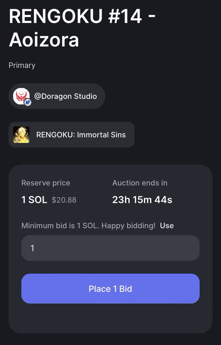 🟩 AUCTION UPDATE 🟩

24 hours  has passed and we haven’t had any bid on the auction. 👀

⏳ 24 Hours left on the Auction ⏳

🔻 AUCTION LINK 🔻
exchange.art/single/2VQwZTR…