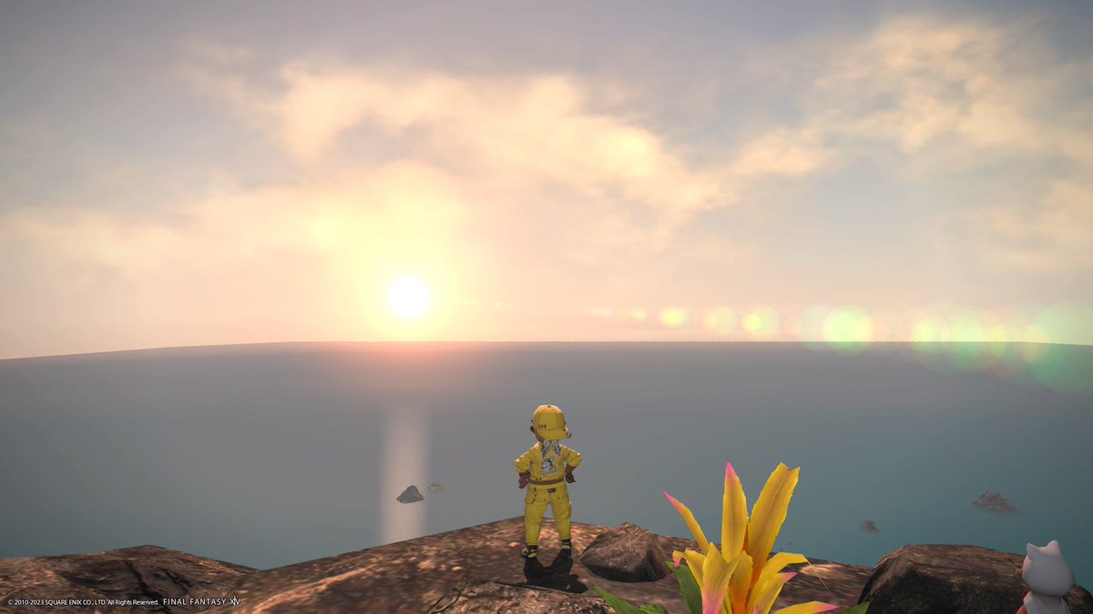 無人島からの朝日！
#FF14
#フレンド募集