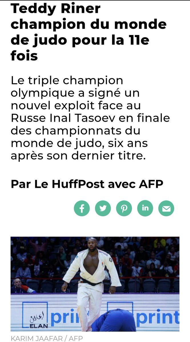msorkine's tweet photo. The #boss #TeddyRiner #11titresmondiaux  #France #judo #worldchampion https://t.co/iLcRVq7ujQ