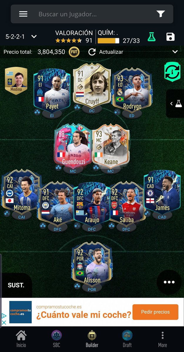 VictorUT_'s tweet photo. @Alonsomvx Así quedaría el equipo, esperando a Jesús Navas y, me recomiendas hacerme a Laporte por Ake? https://t.co/cEilH2jFKp