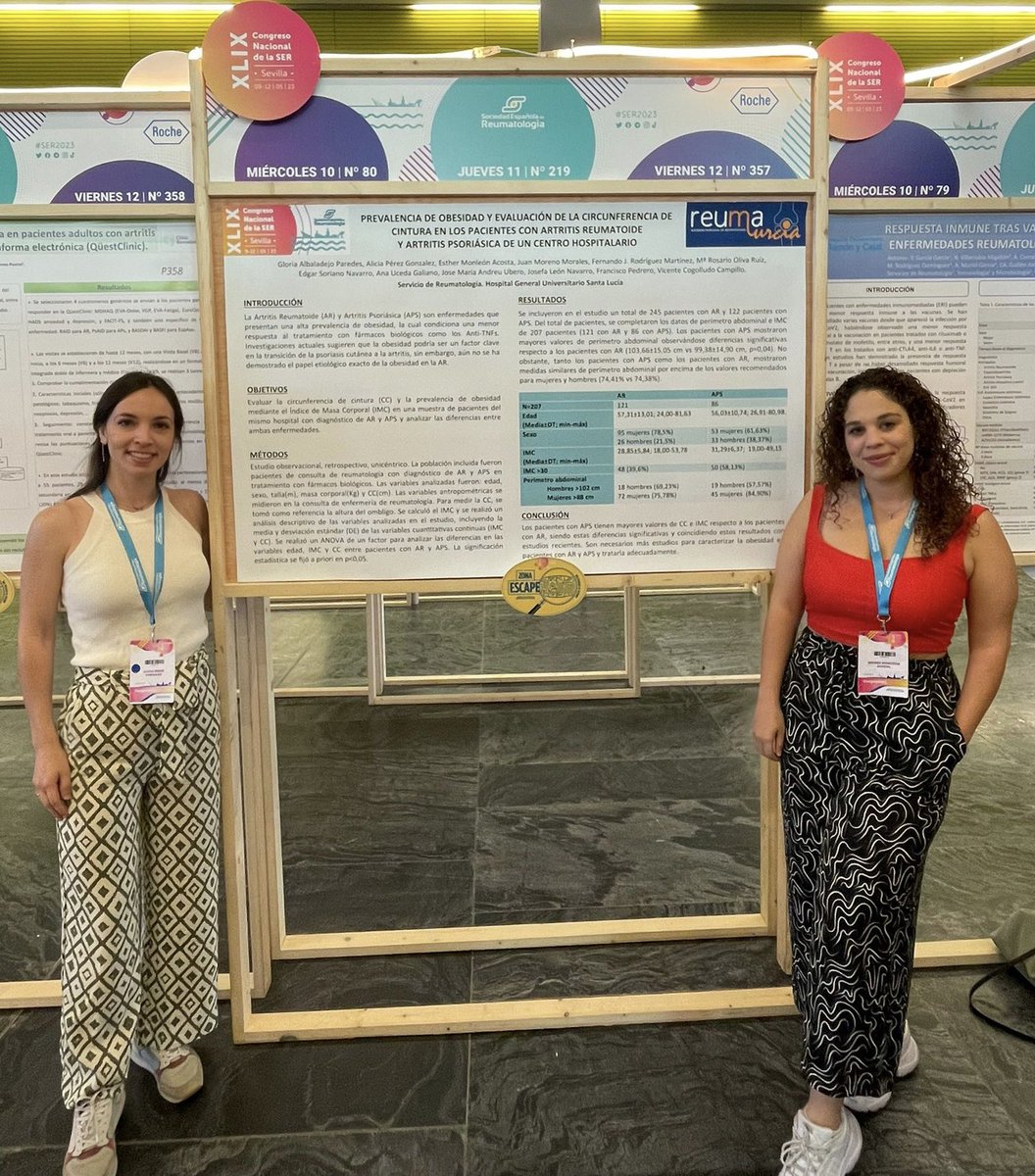 SMurcianaReuma's tweet photo. Comunicaciones tipo poster de reumatólogos murcianos en #SER2023 
@mariaj_morenom @mjmorenoramos @pcdayer @glo_ap @esthermonleon 
@AreaUnoArrixaca @Area2Cartagena @Area3Lorca https://t.co/EDys5CS4SY