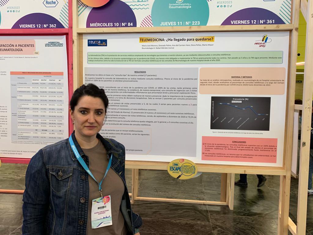 SMurcianaReuma's tweet photo. Comunicaciones tipo poster de reumatólogos murcianos en #SER2023 
@mariaj_morenom @mjmorenoramos @pcdayer @glo_ap @esthermonleon 
@AreaUnoArrixaca @Area2Cartagena @Area3Lorca https://t.co/EDys5CS4SY