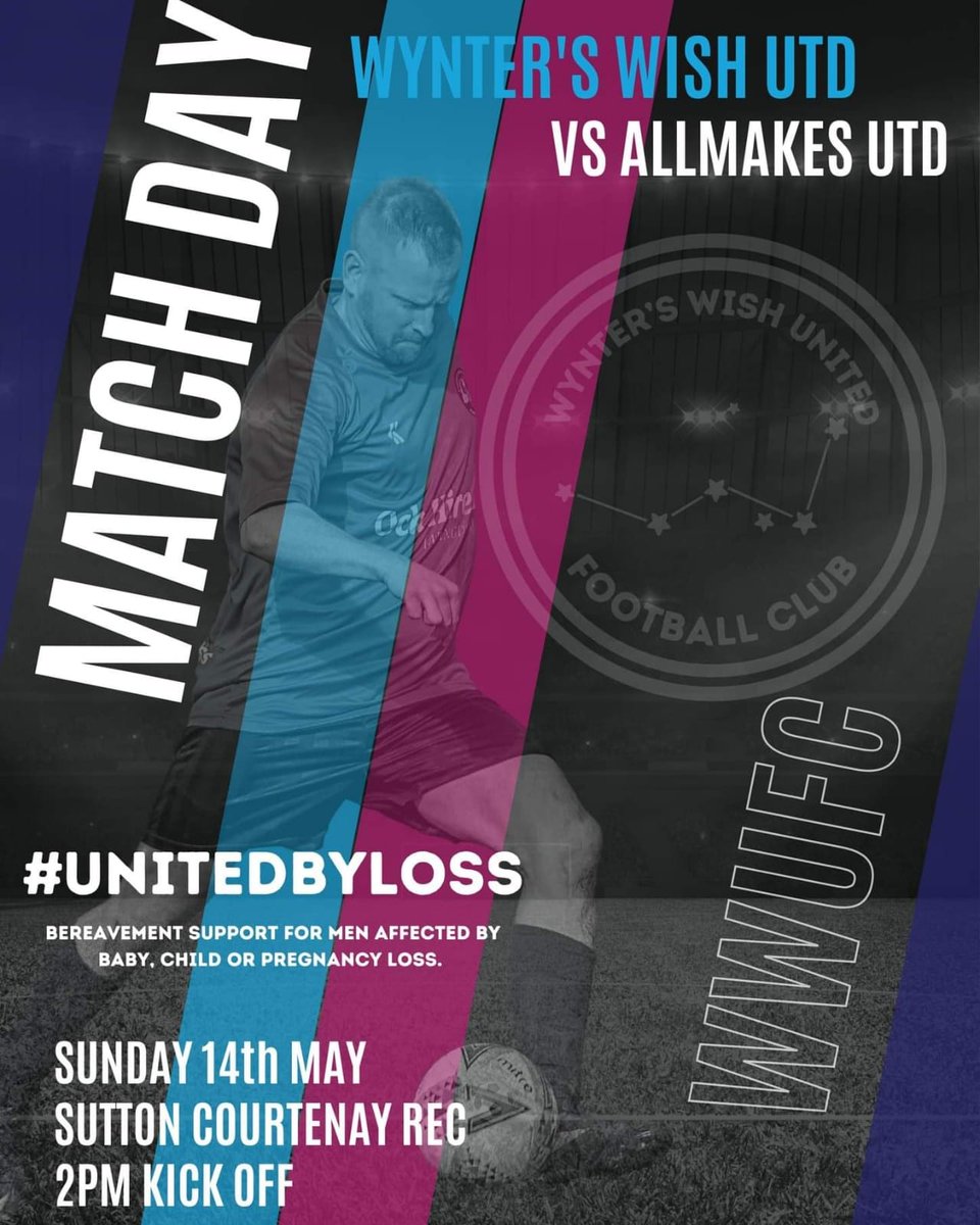 Another Charity footy match for me tomorrow.
Playing @WyntersWishFC for a great charity #unitedbyloss
Not sure how it will pan out but could be fun.