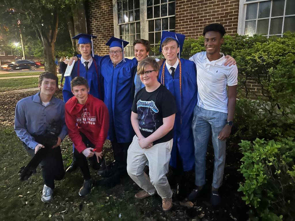Heritage Academy Athletics | HSN (@hapatriotsports) on Twitter photo Congrats to our HSN 2023 Graduates last night (Jack Hairston, Casey Johnson and Wyatt Sevier) joined with HSN Founders Nick Hairston (HA'21) and <a href="/LathanDunbar/">Lathan Dunbar-Keys</a> (HA'24), with last nights production crew (Hayden Ham, Mason Hayes and Eli Holt)! Congrats to all the graduates! #FAMILY Congrats to our HSN 2023 Graduates last night (Jack Hairston, Casey Johnson and Wyatt Sevier) joined with HSN Founders Nick Hairston (HA'21) and <a href="/LathanDunbar/">Lathan Dunbar-Keys</a> (HA'24), with last nights production crew (Hayden Ham, Mason Hayes and Eli Holt)! Congrats to all the graduates! #FAMILY