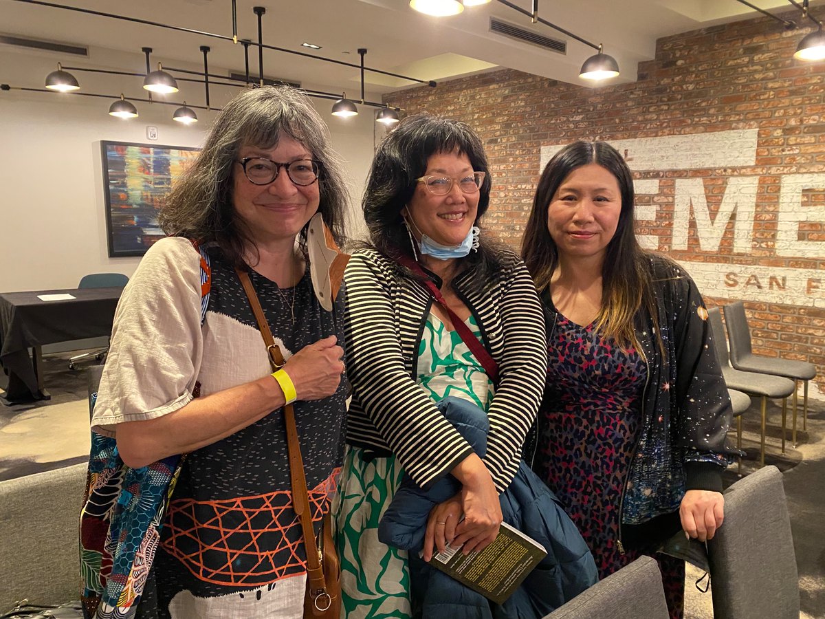 Fantastic #Litquake reading last night by @marinaomi of I THOUGHT YOU LOVED ME in conversation w @GraceLP! In the audience, delighted to see @thesusanito & Patricia Wakida, photo with @GraceLP of THE TRANSLATOR’S DAUGHTER. Also: @carolinewriting who drank nonalcoholic w Lupus me