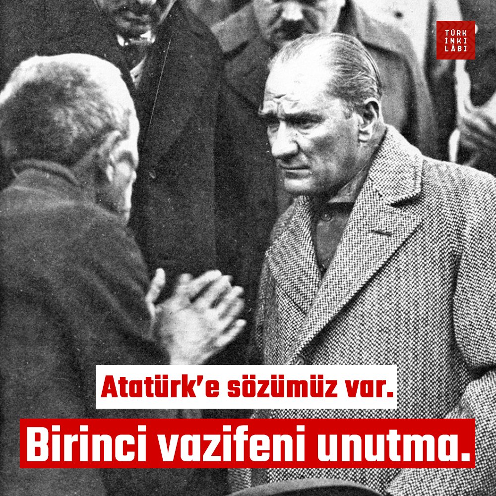 "Ey Türk Gençliği! Birinci vazifen, Türk istiklâlini, Türk Cumhuriyetini, ilelebet, muhafaza ve müdafaa etmektir."

Atatürk'e sözümüz var. #OyVer