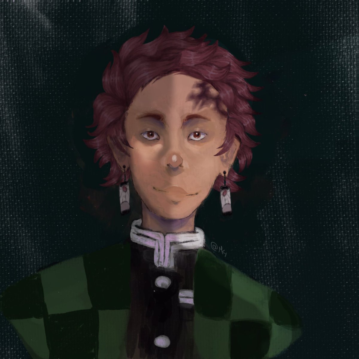 hunterskiddo's tweet photo. tried some new brushes and drawed Tanjiro #tanjirokamado #tanjiro #DemonSlayer #KNY https://t.co/7TkwNvDL7u