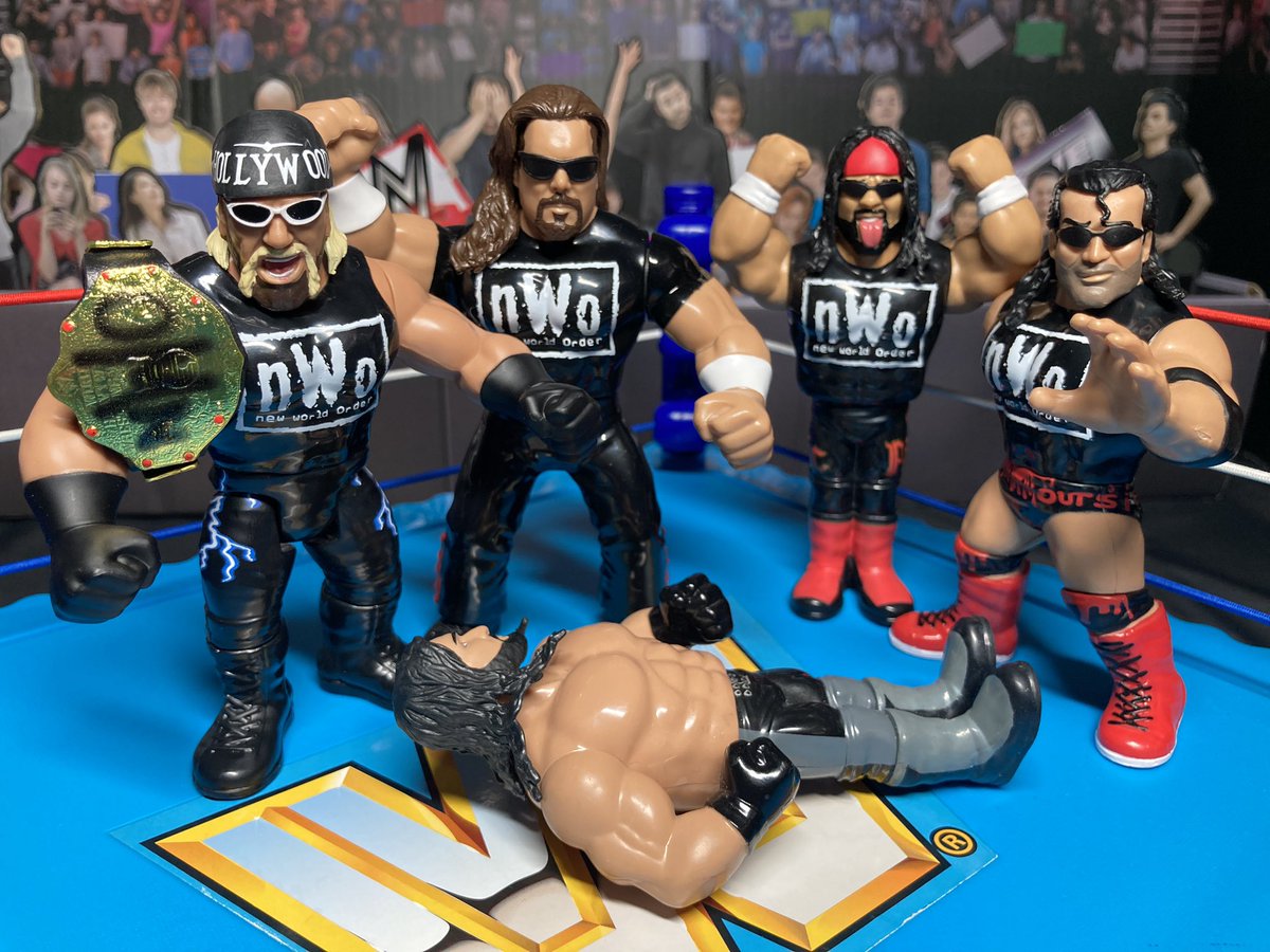 SuperPlexStad's tweet image. Once you’re nWo, you’re nWo 4-Life! #nWo #HollywoodHogan #Syxx #KevinNash #ScottHall