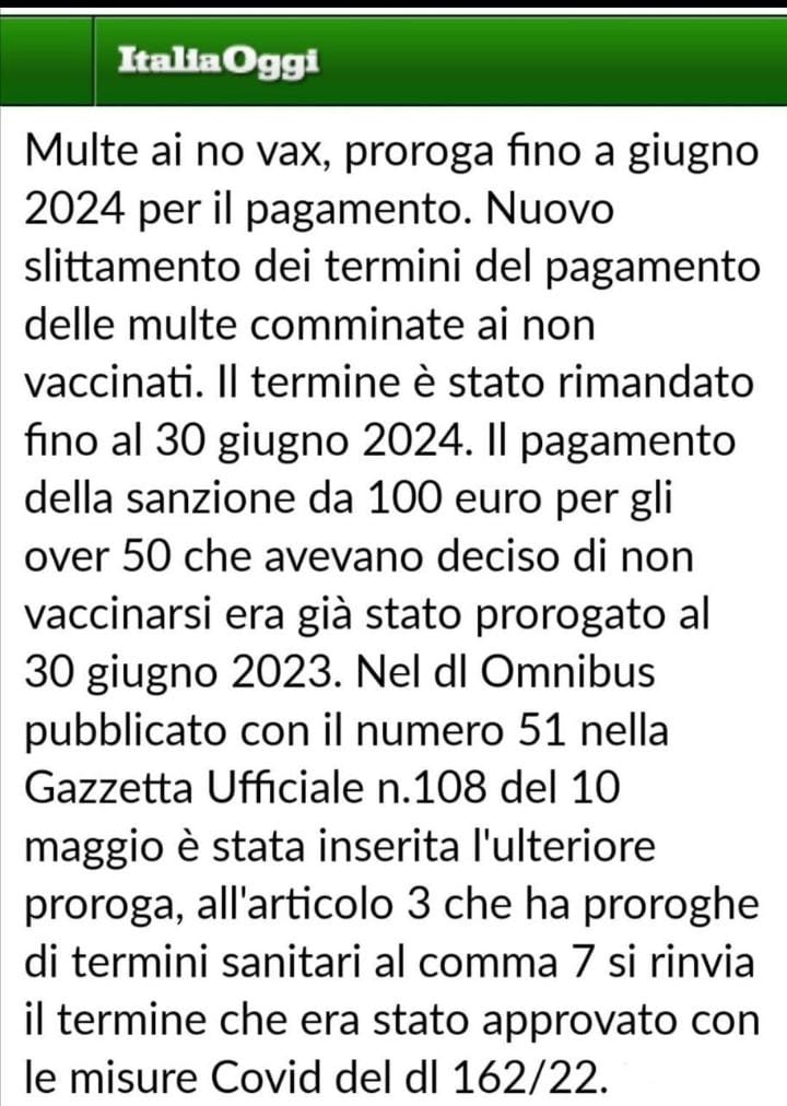 Un governo di bugiardi e di false promesse elettorali si prepara a far cassa... chissà chi vi voterà di nuovo? Mai viste queste proroghe a decreto oltre ogni limite...spero che per voi non ci saranno proroghe. Politici italiani? Buoni per fare il fuoco.