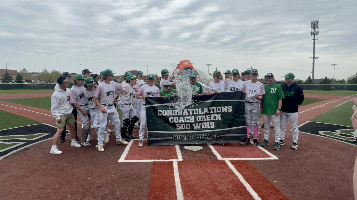 Novi Baseball on Twitter "Coach Rick Green has won his 500th game as