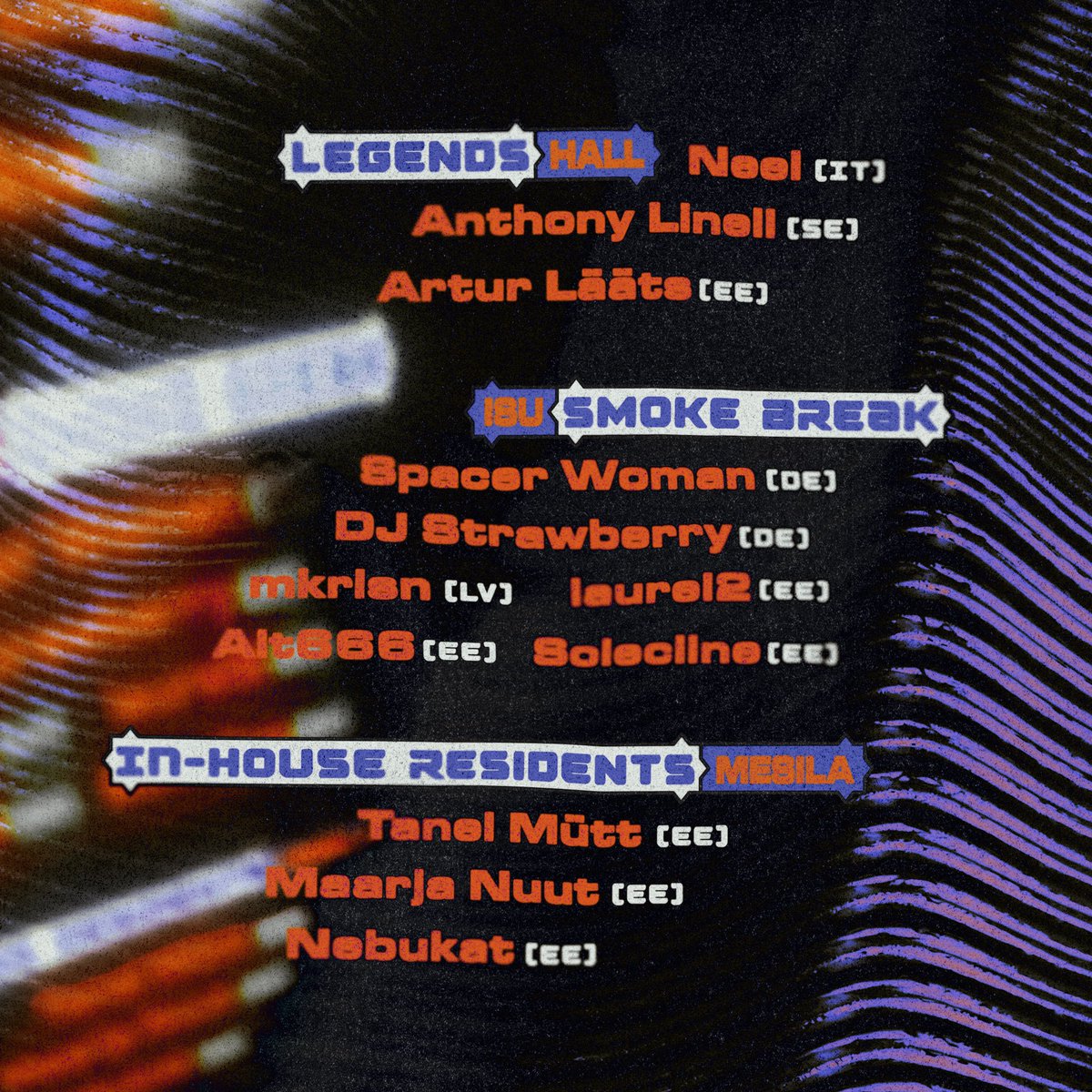 closing <a href="/TlnMusicWeek/">Tallinn Music Week</a> today with #smokebreak crew <a href="/solecline/">Solecline</a> 🍓🥷