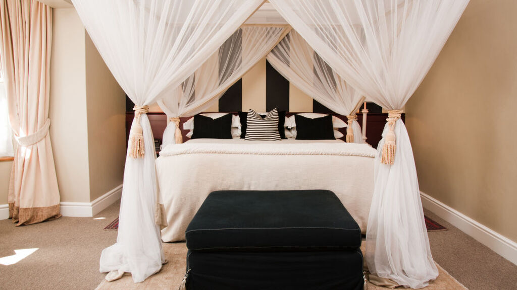 EsparzaRealtor's tweet photo. This canopy bed looks like the perfect place for a good nights sleep! 
 
 #bedroom #bedroomdecor #bedroominspo https://t.co/A9FROXUWwq https://t.co/bOqDdEP0B0
