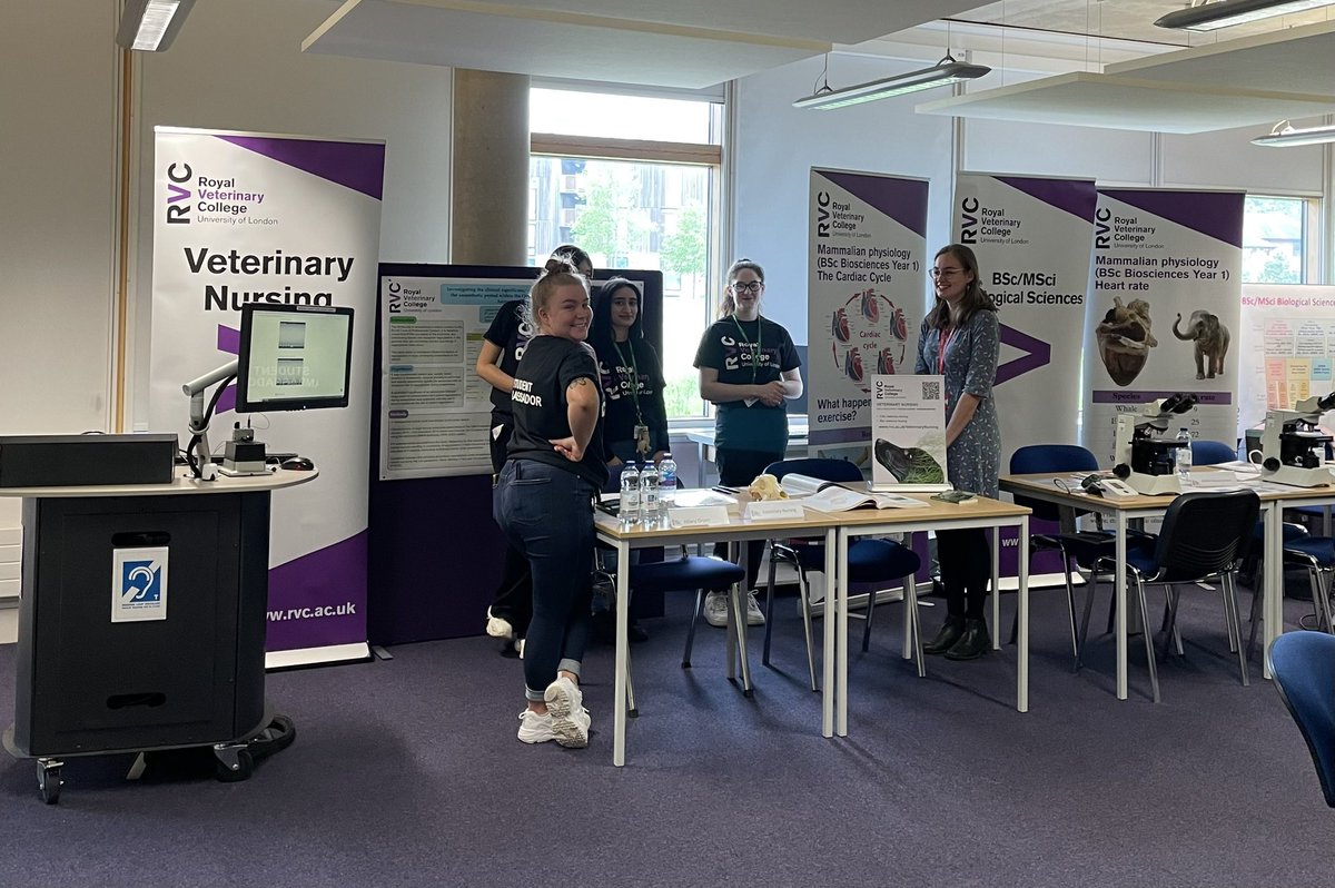 RVCVN's tweet photo. Open day @RoyalVetCollege  with our fantastic student VNs helping out as ambassadors. A big thank you to Jack for his presentations #VNAM #VNAM2023 #empowerment https://t.co/Dso0KzXKYS