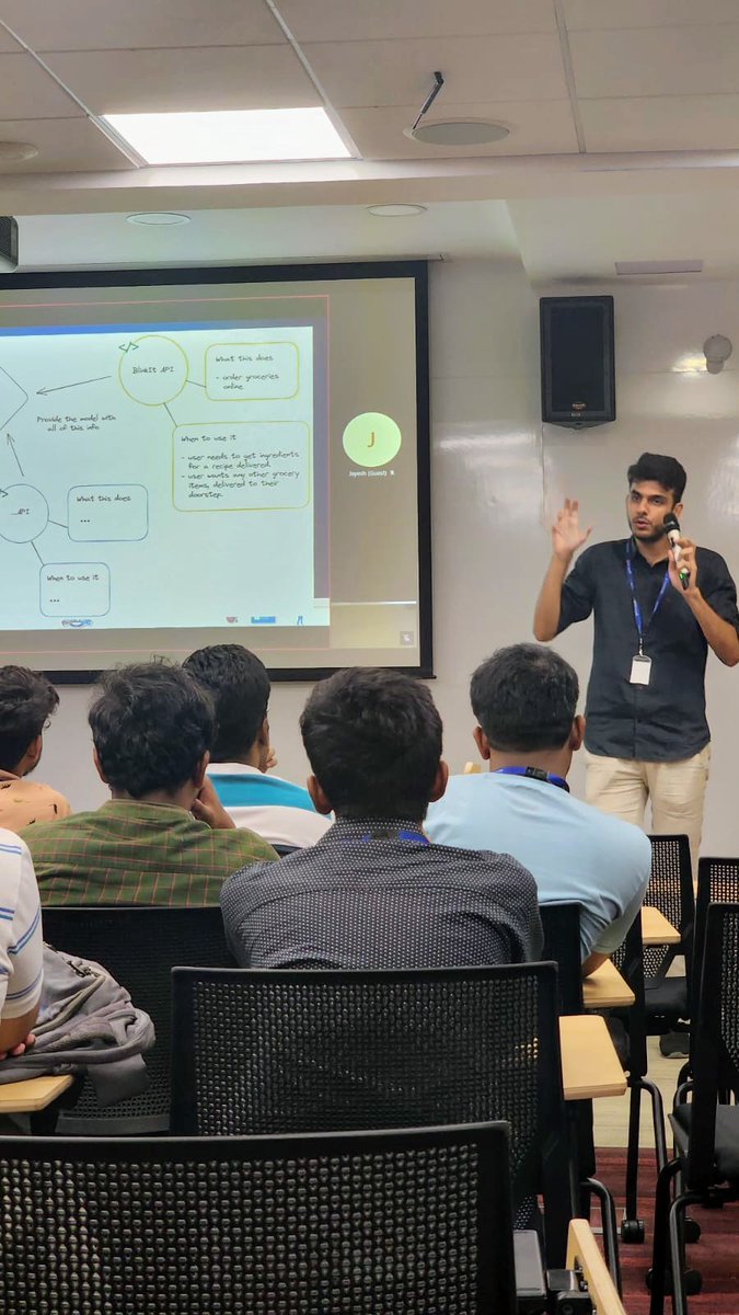 Had a great time speaking at the #GlobalAzure meet-up in Bangalore at the Microsoft Reactor. ✨ 
I covered the idea that agents like #AutoGPT are built on and also some insights on how to productionize #LangChain apps with @zenml_io and Azure 🚀