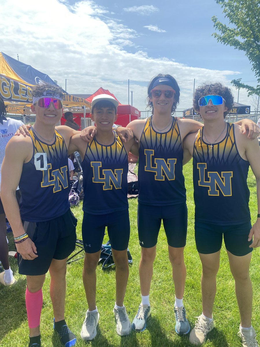 Congrats to the boys 4x800 of K Kleinhen, Curp, Perez &amp; C Kleinhen for being District Champions &amp; making it to Sectionals!
