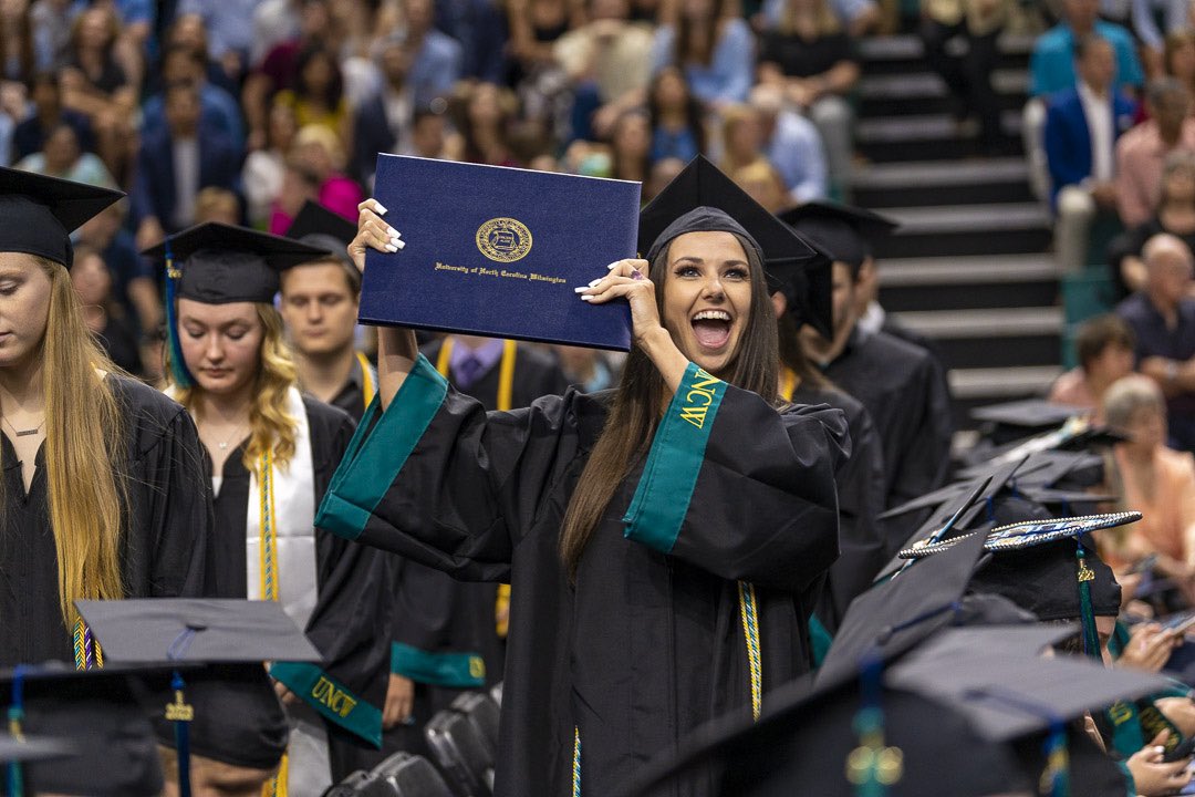 Day 2 is underway, as the first part of our @UNCW_CAS graduates made their way across the stage!
