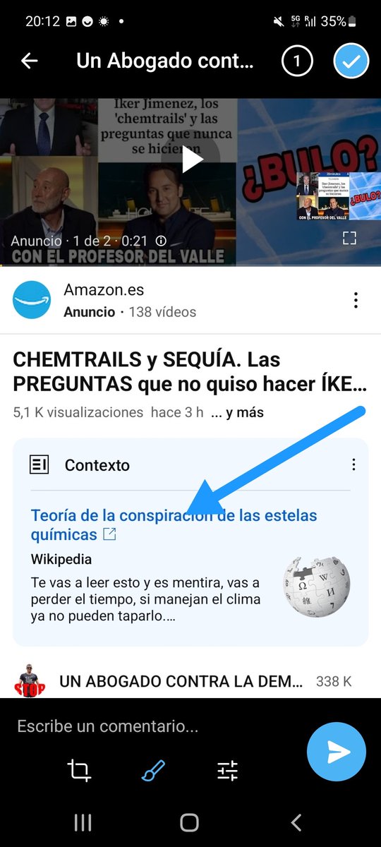 UACD_Youtube's tweet photo. YOUTUBE PONE DEBAJO DE MI ÚLTIMO VIDEO QUE ES UNA TEORÍA DE LA CONSPIRACIÓN.

RESULTA QUE A QUIEN HE ENTREVISTADO ES UN PROFESOR UNIVERSITARIO DOCTOR EN CLIMATOLOGÍA.

HOY NO HAY CIENCIA.
NO HAY DEBATE.
SÓLO SE DESACREDITA AL QUE DISCREPA.

VIDEO:
https://t.co/dH7NGSKY0s https://t.co/oelPiMRRQs