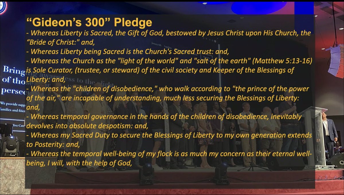 jimstewartson's tweet image. Bill Cook is from Black Robe Regiment which is an anti-government white supremacist movement to enlist pastors into a racial holy war.

Here he lays out the genocidal big lies that he wants pastors to brainwash their flocks with.

This is a dangerous christofascist insurgency.