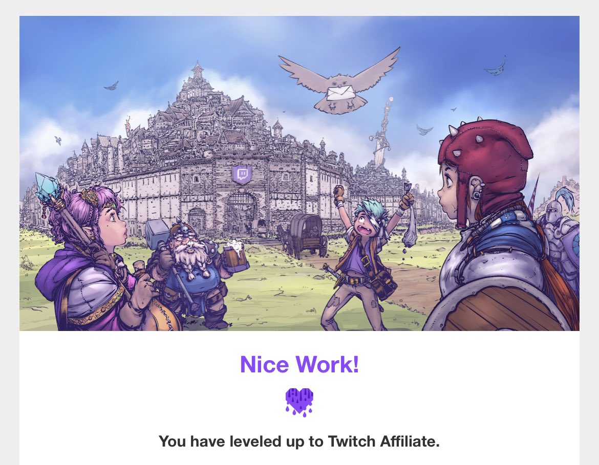 I DID IT, I DID IT! So many thanks to a <a href="/DuncstarTV/">Duncstar</a> raid for finally putting me over the top! *happy dance* #twitchaffiliate