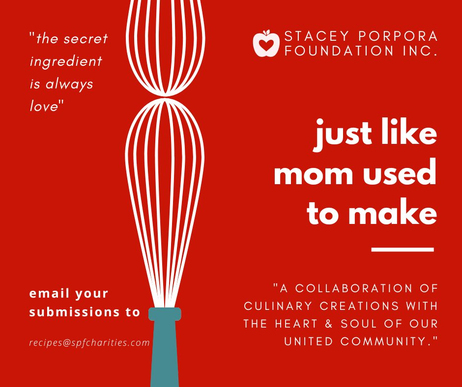 SPFoundationInc's tweet image. Join us in creating a cookbook to honor the amazing moms in our community! We&apos;ll compile them into a virtual cookbook for the community and a physical copy for you &amp;amp; your mom to treasure. Let&apos;s celebrate Mom and the memories created together.
staceyporpora.com/spf-cookbook/
