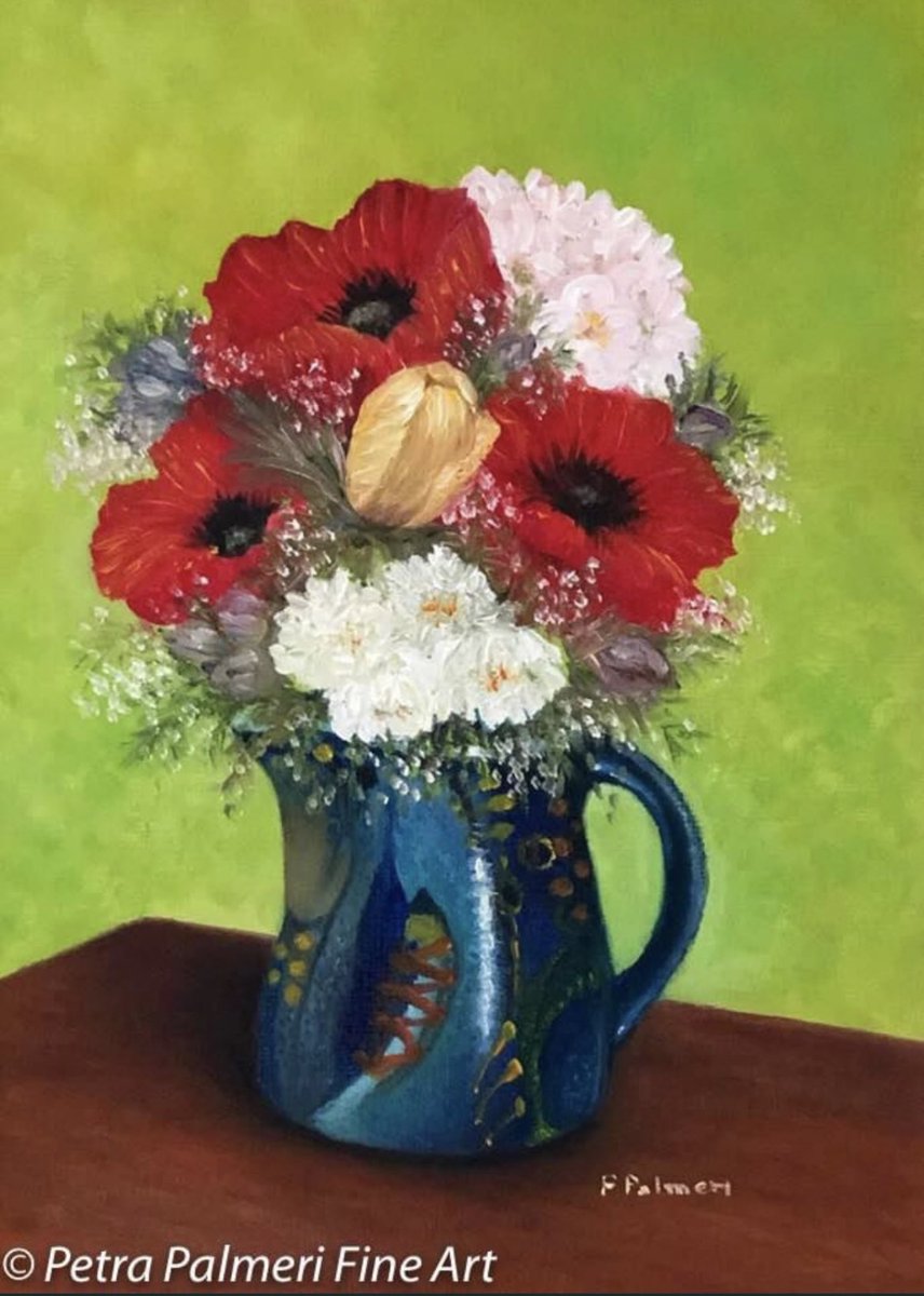 PetraPalmeri's tweet photo. ‘Wild flowers and jug’ oil on canvas
#oilpainting #flowers #jug #wildflowers #sark #art #arte #stillife #bodegon #flores #óleo #oleosobrelienzo #jarrones #jarro #contemporaryart #artecontemporanea #petrapalmeriart #guernsey #guernseyartist https://t.co/akneKqxJIM