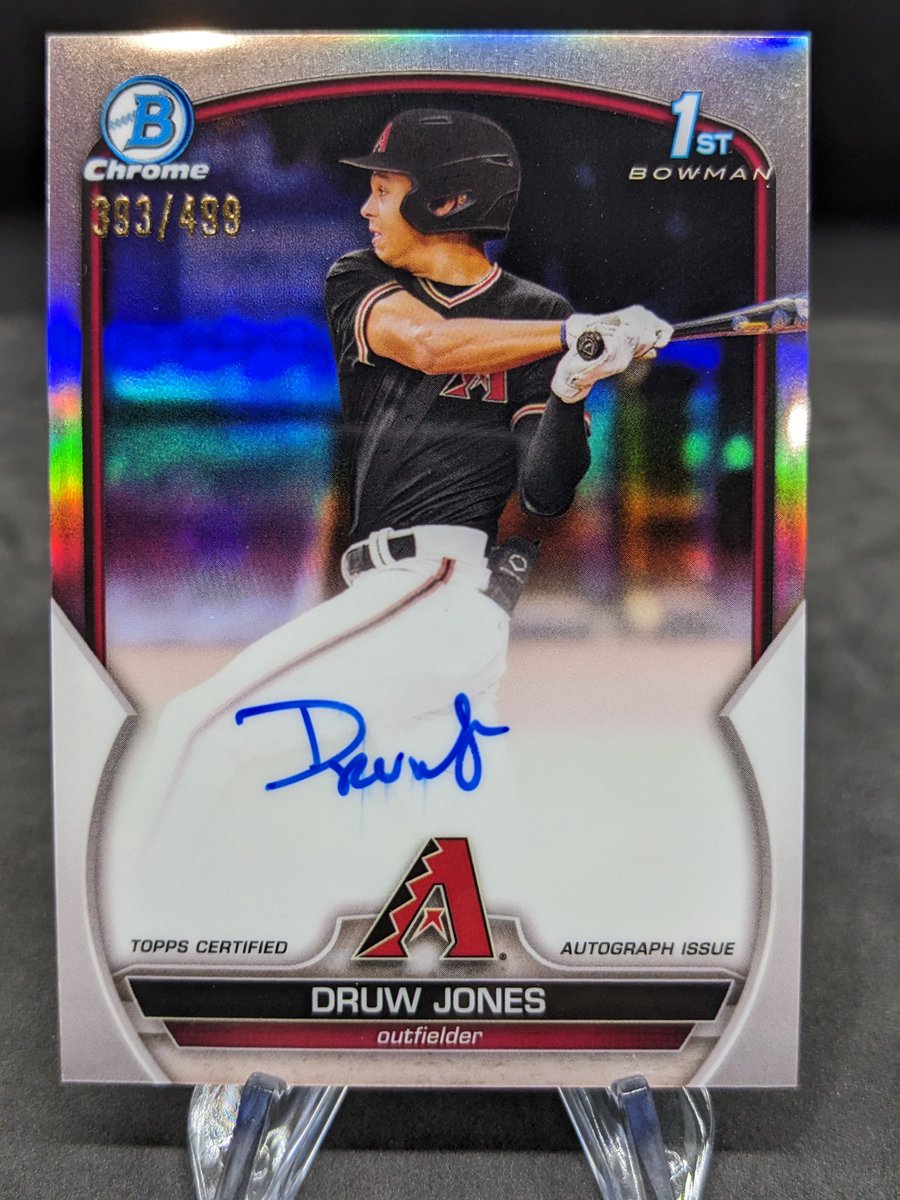 DraftDaySC's tweet image. Saturday morning bangers!! Druw Jones #2 overall draft pick!

@CardPurchaser
#whodoyoucollect 
#Diamondbacks
#BowmanBaseball
